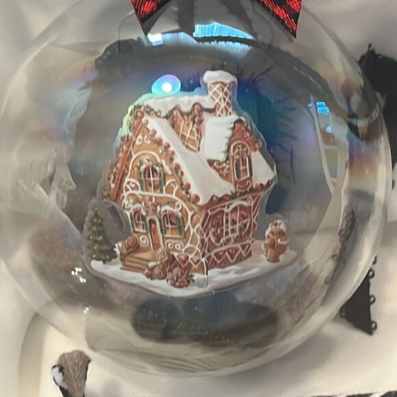 Upcycled Clear Glass Ornaments 3 Different Christmas Balls Light Ginger Gifts - Picture 13 of 15